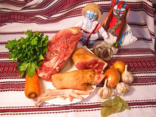 Домашний холодец со свининой и петухом | Пикабу