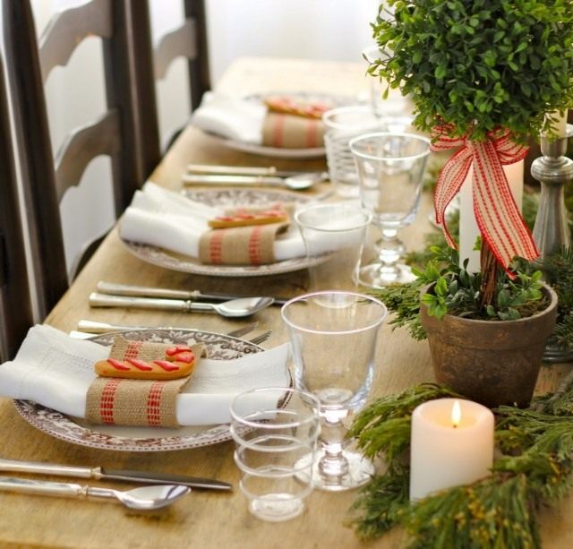 Декорирование праздничного стола с комнатными растениями