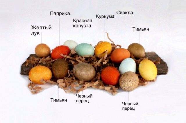 Как покрасить яйца к Пасхе в разный цвет натуральными продуктами